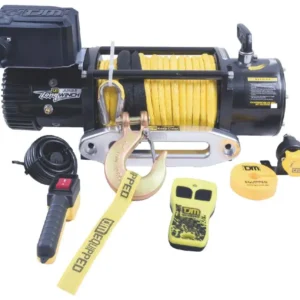 TJM Torq Winch 12000lb Inc Yellow Synthetic Rope
