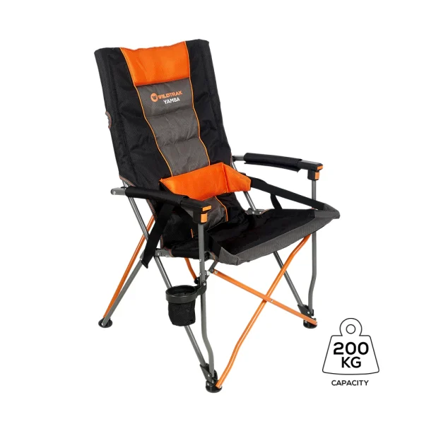 Wildtrak Leisure Yamba Solid Arm Lumbar Chair 200KG WR 109x64x69cm