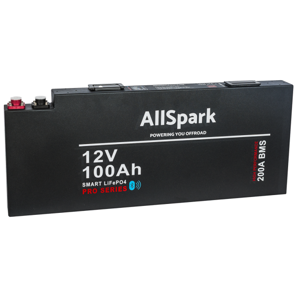 Allspark Ultra Slim 100ah Lithium Battery 12V with Bluetooth AS-10012LTUSBT
