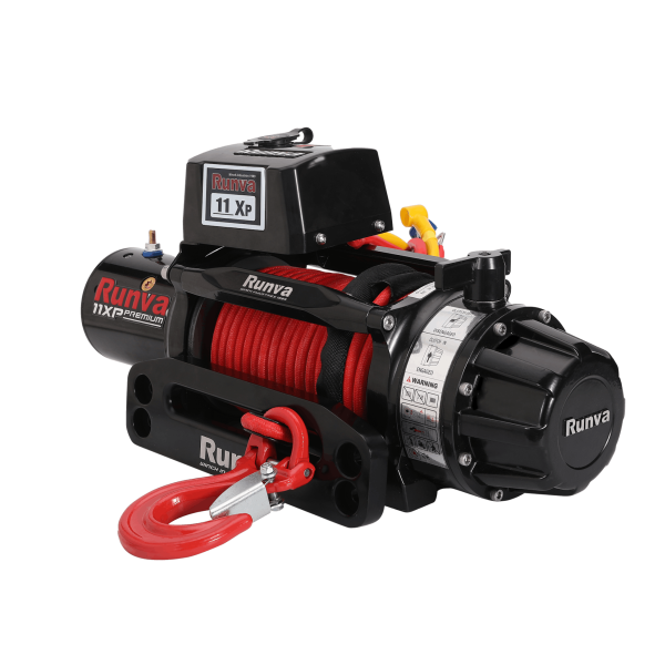 Runva 11XP PREMIUM RED Edition 12V with Synthetic Rope - 11XPPREMIUM12VDREDWH