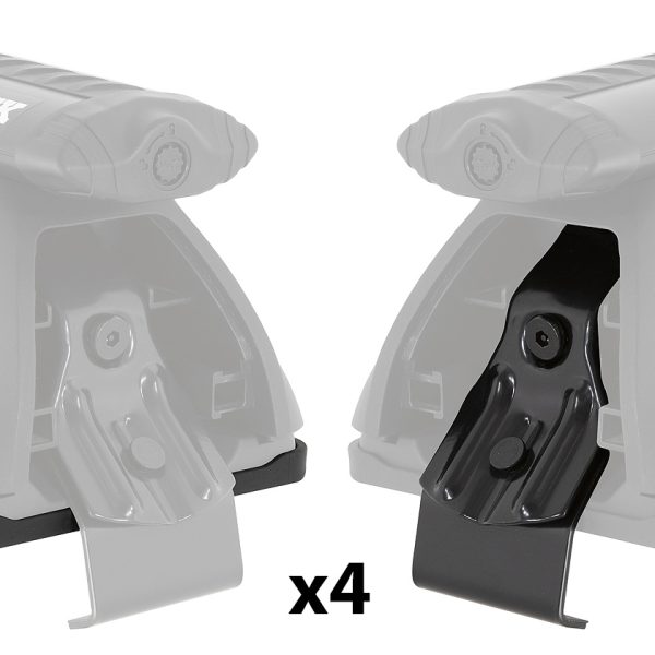 Rhino-Rack 2500 Fitting Kit featuring black metal clamps and rubber pads