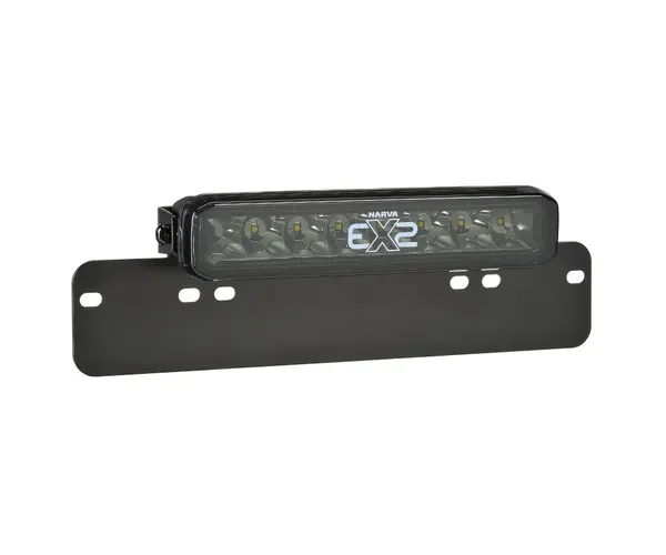 10" EX2 Blackout Light Bar Single Row Licence Plate