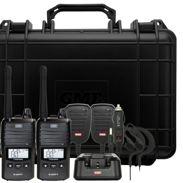GME TX6165 5 Watt UHF CB Handheld - Twin Pack