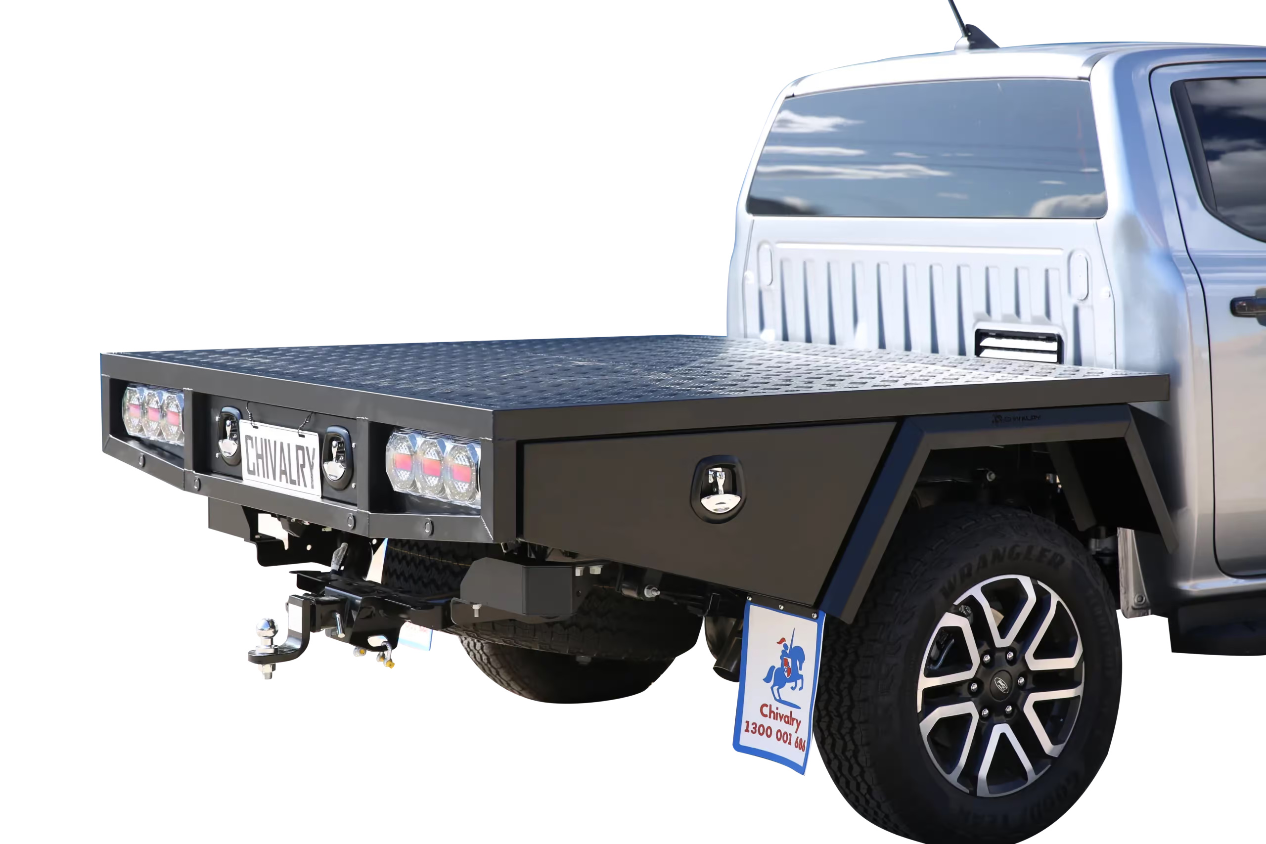 Chivalry T3 1800mm L x 1840mm W Dual Cab Tray Black T3T18184B