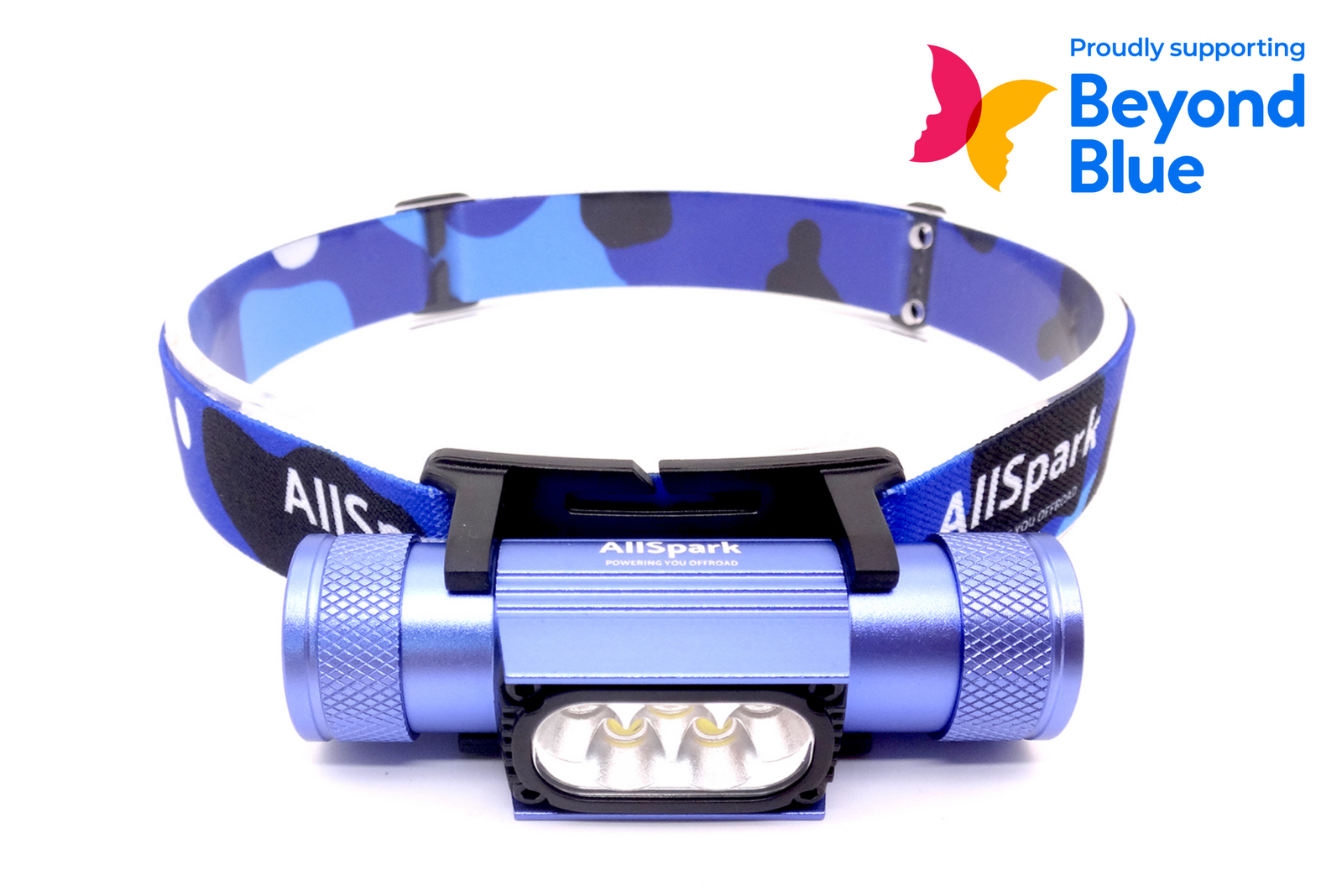 AllSpark 2000 Lumen Head Torch – Blue Camo